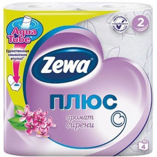 Туалетная бумага ZEWA Плюс 2-ух слойная с ароматом сирени 4шт