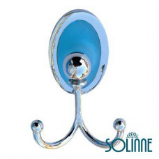Крючок двойной Solinne 3388, хром, голубой