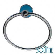 Полотенцедержатель кольцевой Solinne 3010LB, хром, светло-голубой