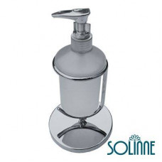 Дозатор для жидкого мыла стеклянный Solinne 1010С, хром, матовый
