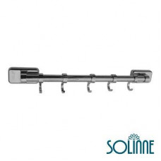 Кронштейн настенный, 5 крючков для одежды Solinne 7705, хром
