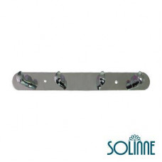 Кронштейн настенный, 4 крючка для одежды Solinne 2214, хром