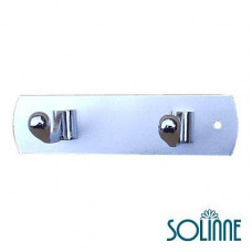 Кронштейн настенный, 2 крючка для одежды Solinne К605-2, хром