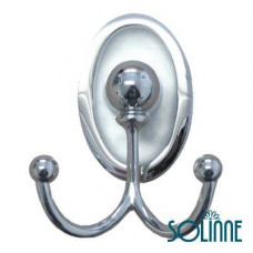 Крючок двойной Solinne 3388WT, хром, сатин