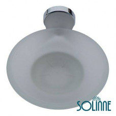 Мыльница стеклянная Solinne 3085WT, хром, сатин