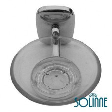 Мыльница стеклянная Solinne 7285, хром