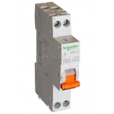 Выключатель диференциальный 2П 10А 30мА Schneider Electric EASY9 характеристика С тип АС 1П+N EZ9D34