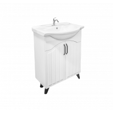 Тумба София 65 напольная с умывальником  Байкал (серая)