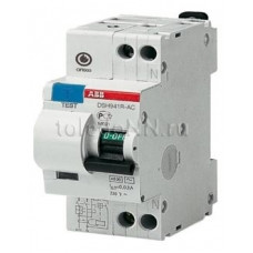 Выключатель диференциальный 2П 10А 30мА ABB DSH941R характеристика С тип АС 2CSR145001R1104