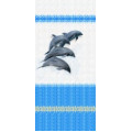 Панель UNIQUE фигурный Четыре дельфина  (узор) (0,25 м* 2,7 м* 8 мм)