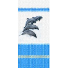 Панель UNIQUE фигурный Четыре дельфина  (узор) (0,25 м* 2,7 м* 8 мм)