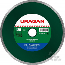 Диск отрезной алмазный сплошной 180 URAGAN CLEAN CUP
