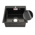 Мойка нерж. FABIA PROFI врезная 60х50 см. Графит,Декор толщ. 3,0 х0,8мм гл.200 мм с корзиной Мойка нерж. FABIA PROFI врезная 60х50 см. Графит,Декор толщ. 3,0 х0,8мм гл.200 мм с корзиной