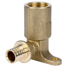 Угольник с креплением с длинным патрубком 16х1/2